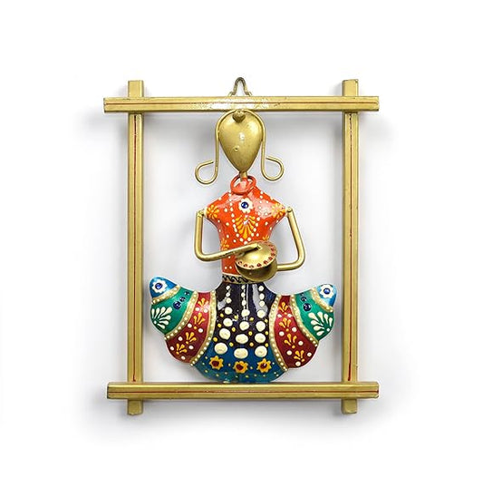 Indian Folk Musician Wall Art | Handmade Metal Wall Hanging | Traditional Ethnic Home Decor | Indian Handicraft Gift