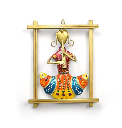 Indian Folk Musician Wall Art | Handmade Metal Wall Hanging | Traditional Ethnic Home Decor | Indian Handicraft Gift