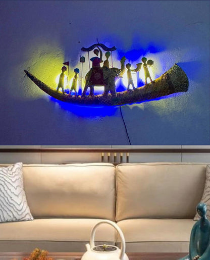 Indian Elephant Wall Art | Handmade Metal Wall Hanging | Royal Maharaja Wedding Decor | Ethnic Indian Home Decor Gift