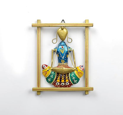 Indian Folk Musician Wall Art | Handmade Metal Wall Hanging | Traditional Ethnic Home Decor | Indian Handicraft Gift