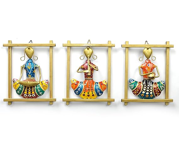 Indian Folk Musician Wall Art | Handmade Metal Wall Hanging | Traditional Ethnic Home Decor | Indian Handicraft Gift