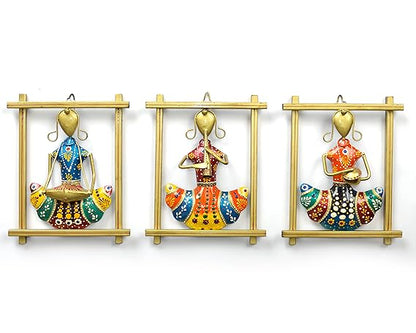 Indian Folk Musician Wall Art | Handmade Metal Wall Hanging | Traditional Ethnic Home Decor | Indian Handicraft Gift