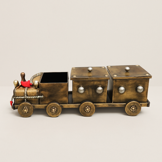 Decorative Train Showpiece with Storage Boxes – Antique Style Home Decor