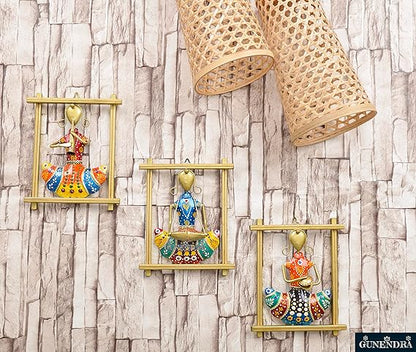 Indian Folk Musician Wall Art | Handmade Metal Wall Hanging | Traditional Ethnic Home Decor | Indian Handicraft Gift