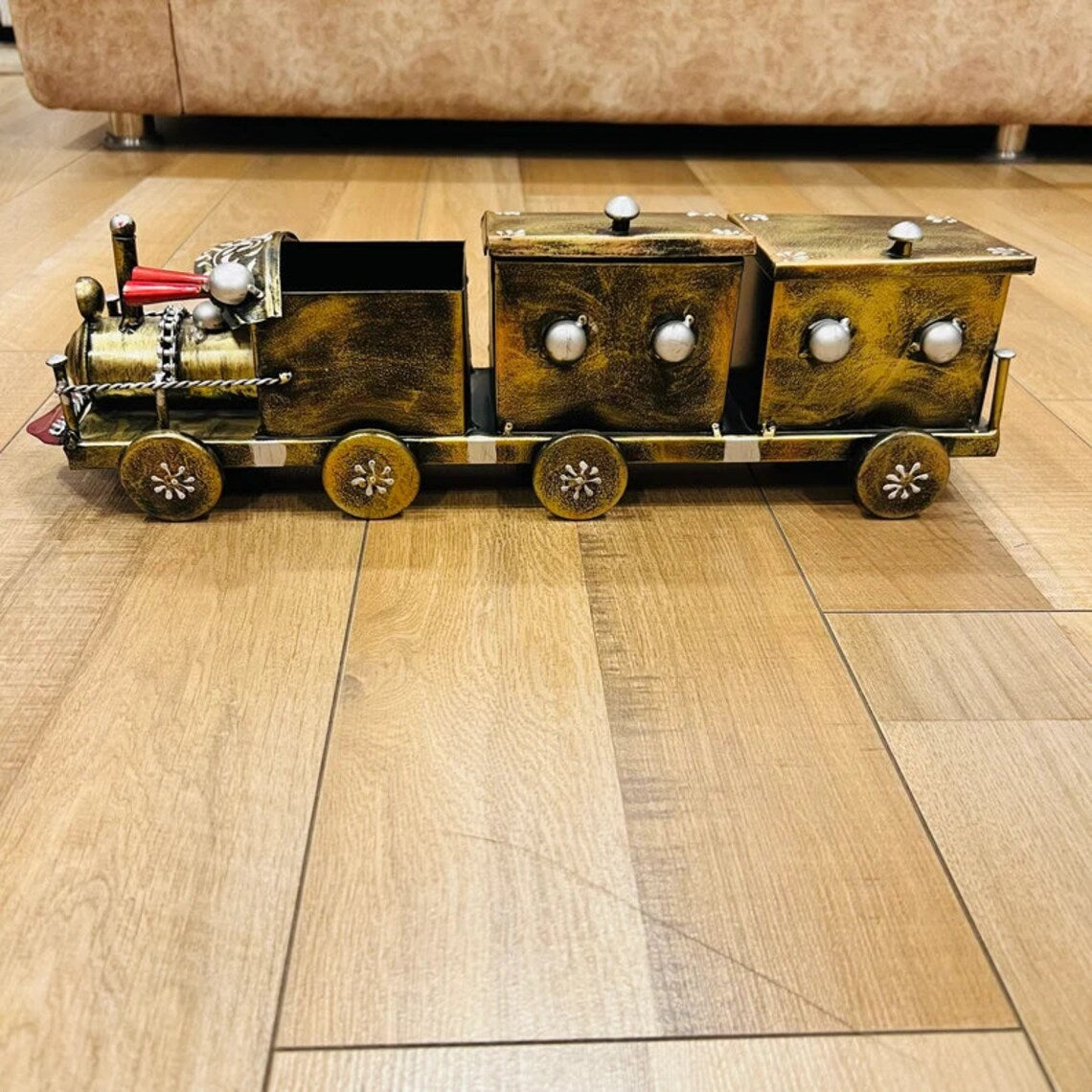 Decorative Train Showpiece with Storage Boxes – Antique Style Home Decor