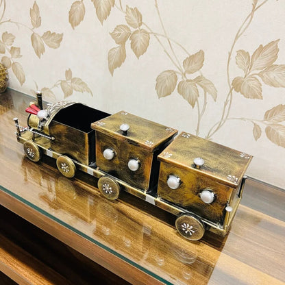 Decorative Train Showpiece with Storage Boxes – Antique Style Home Decor