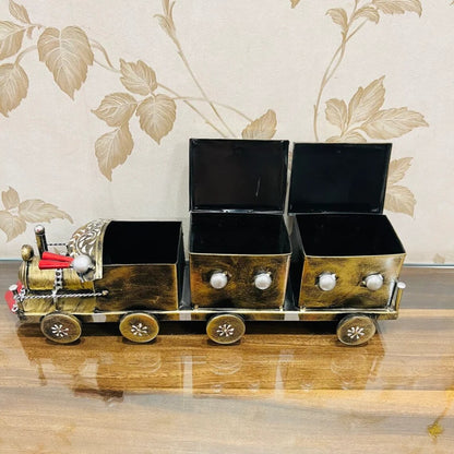 Decorative Train Showpiece with Storage Boxes – Antique Style Home Decor