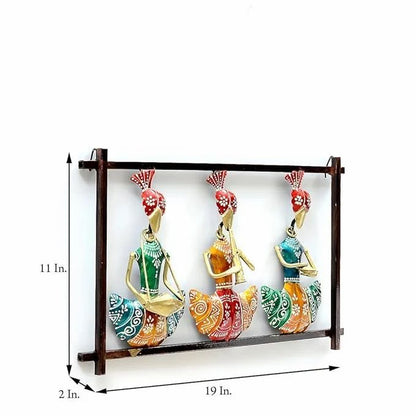 Indian Folk Musician Wall Art | Handmade Metal Wall Hanging | Set of 3 Ethnic Wall Decor | Traditional Indian Home Decor Gift