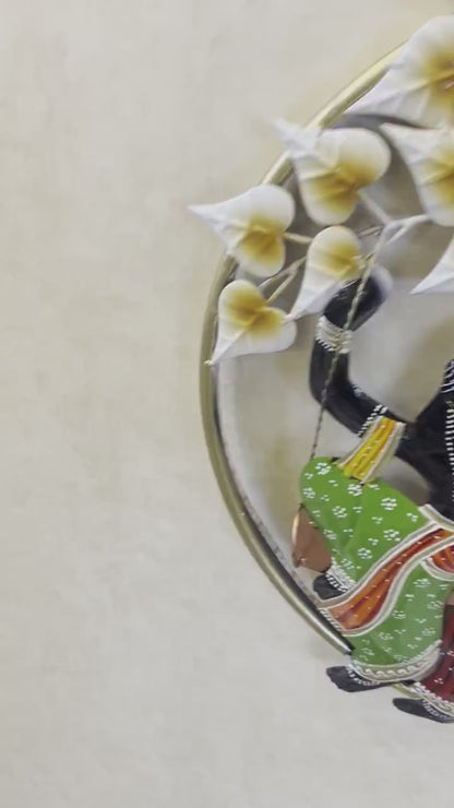 Radha Krishna Metal Wall Hanging Art for Home Decor & Living Room